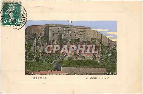 Cartes postales Belfort le ch�teau et le lion