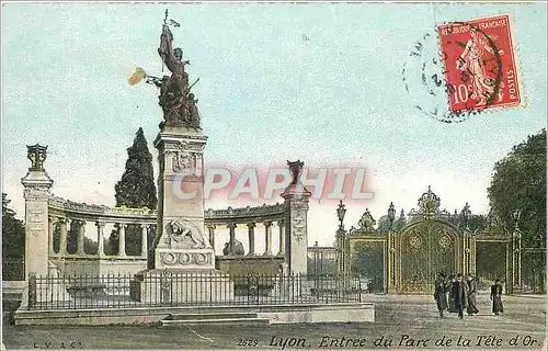 Cartes postales Lyon entree du parc de la Tete d'Ord