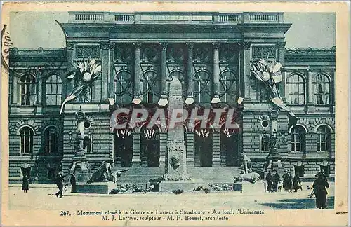 Cartes postales Monument eleve a la gloire de Pasteur a Strasbourg