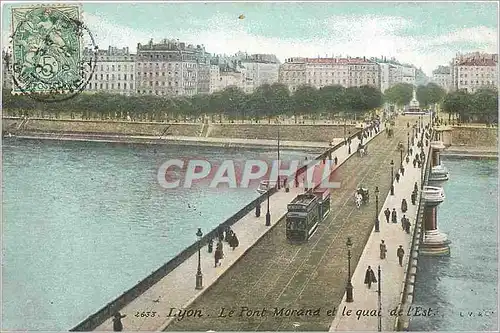 Cartes postales Lyon le pont Morand et le quai de l'est Tramway