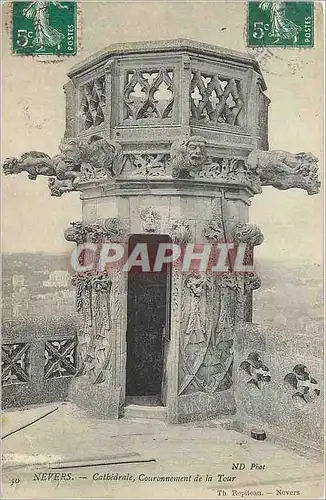 Cartes postales Nevers cathedrale couronement de la tour