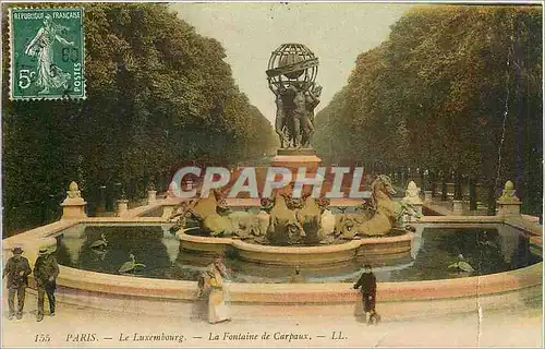 Cartes postales Paris le Luxembourg la fontaine de Carpaux