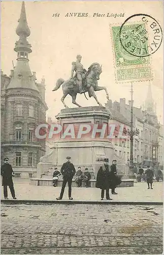 Cartes postales Anvers place Leopold