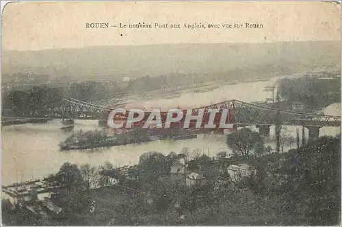 Ansichtskarte AK Rouen le nouveau pont aux anglais avec vue sur Rouen