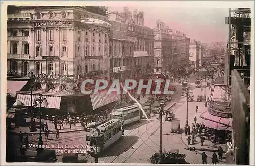 Cartes postales Marseille la canebi�re Tramway