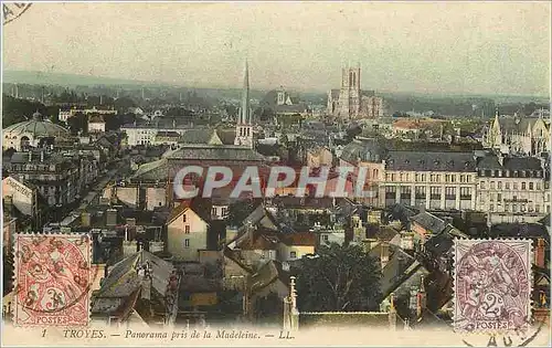 Ansichtskarte AK Troyes panorama pris de la Madeleine