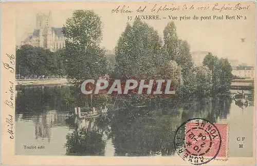 Cartes postales Auxerre vue prise du pont Paul Bert N�2