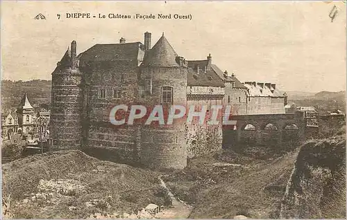 Cartes postales Dieppe le ch�teau facade nord ouest