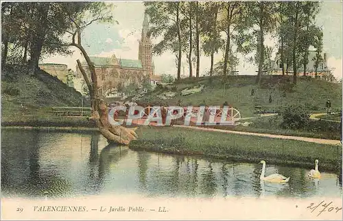 Cartes postales Valenciennes le jardin public