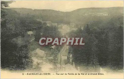 Cartes postales Bagnoles de l'Orne Vue sur la vall�e de la vee et le Grand Hotel