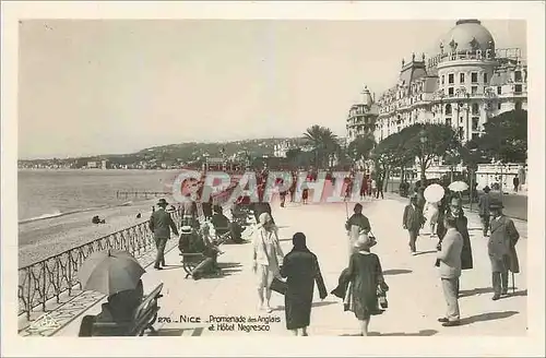 Cartes postales Nice Promenade des Anglais et hotel Negresco