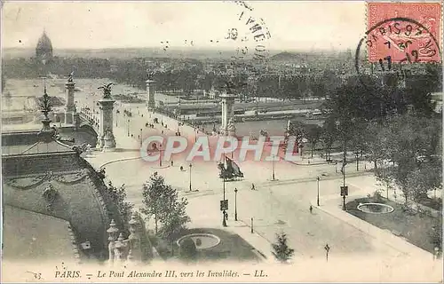 Cartes postales Paris le pont Alexandre III vers les Invalides