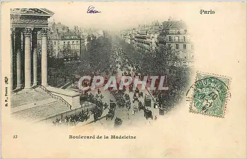 Cartes postales Paris boulevard de la Madeleine