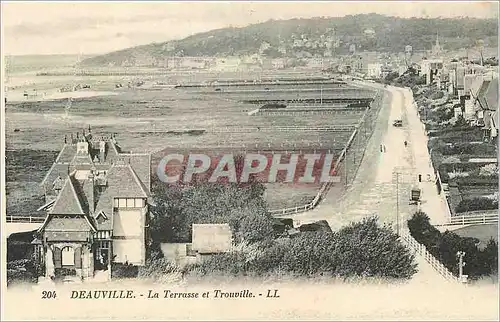 Cartes postales Deauville la Terrasse et Trouville