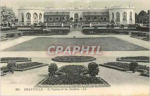 Cartes postales Deauville le casino et les jardins