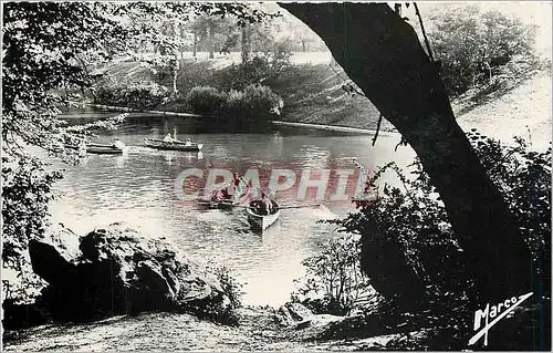 Moderne Karte Le Bois de Boulogne pr�s de la cascade du lac inferieur