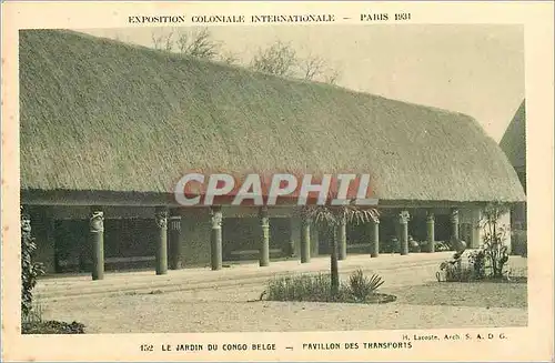 Ansichtskarte AK Exposition coloniale internationale paris 1931 Le jardin du Congo Belge Pavillon des Transports