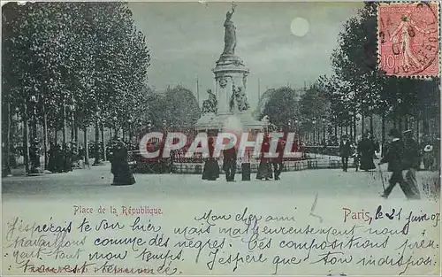 Cartes postales Paris place de la Republique Paris