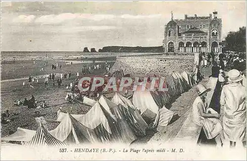 Ansichtskarte AK Hendaye la plage l'apres midi