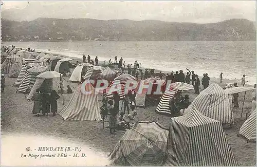 Ansichtskarte AK Hendaye la plage pendant l'ete