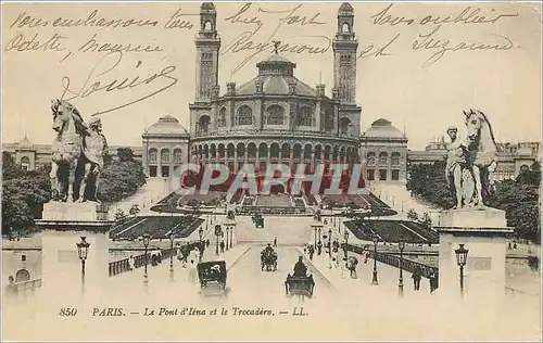 Cartes postales Paris le pont d'Iena et le Trocadero