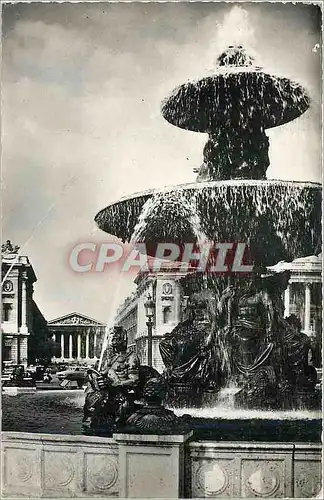 Moderne Karte Paris Fontaine de la Place de la Concorde et la Madeleine