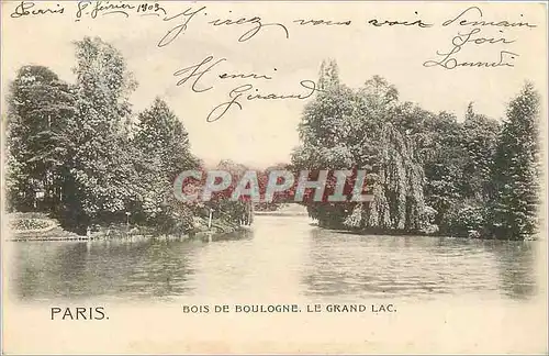 Cartes postales Paris Bois de Boulogne le grand lac