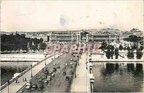 Cartes postales moderne Paris le pont et la place de la Concorde