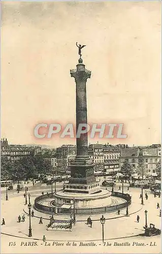 Cartes postales Paris la place de la Bastille