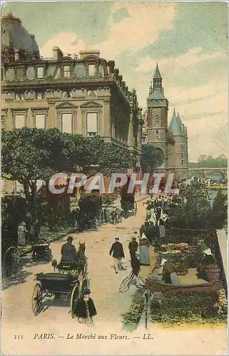 Cartes postales Paris le march� aux fleurs