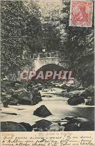 Cartes postales Schierke Brucke im Eckerthal