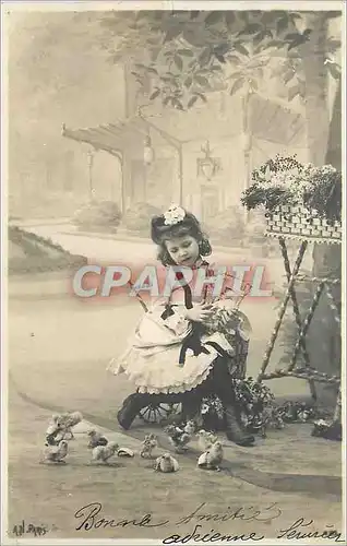 Cartes postales Amiti� Enfant Poussins