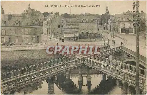 Ansichtskarte AK LE MANS - Pont en X et Quartier du Pr�