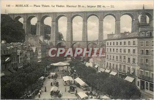 Cartes postales Morlaix Place Thiers Le Viaduc