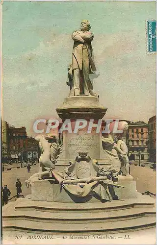 Cartes postales Bordeaux Le Monument de Gambetta