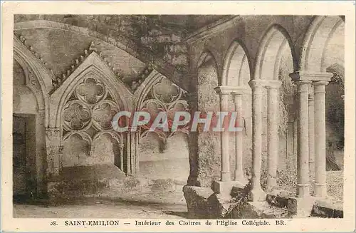 Ansichtskarte AK Saint Emilion Interieur des Cloitres de l'Eglise Collegiale