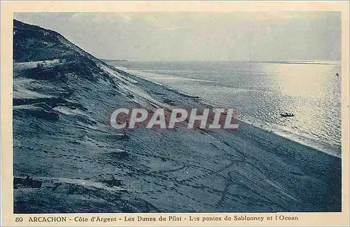 Ansichtskarte AK Arcachon Cote d'Argent Les Dunes du Pilat Les pentes de Sablonney et l'Ocean