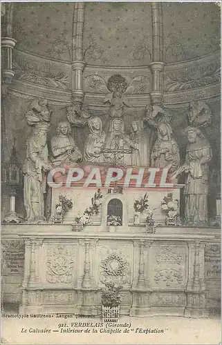 Ansichtskarte AK Verdelais Gironde Le Calvaire Interieur de la Chapelle de l'Expiation