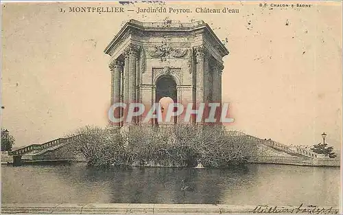 Cartes postales Montpellier Jardin du Peyrou Chateau d'Eau