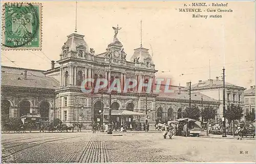 Ansichtskarte AK Mayence Gare Centrale Railway Station