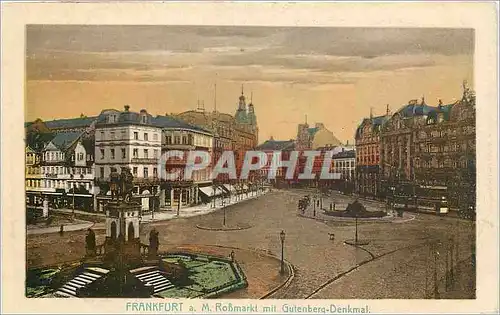 Cartes postales Frankfurt aM Rossmarkt mit Gutenberg Denkmal