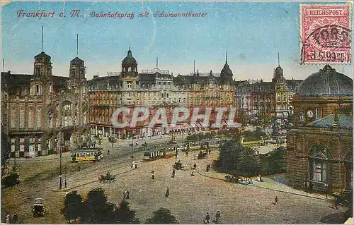 Cartes postales Frankfurt aM Bahnhofsplatz mit Schumanntheater