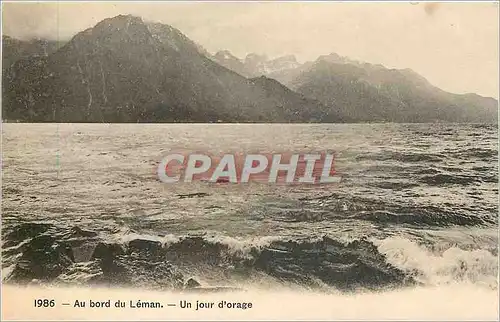 Cartes postales Au bord du Leman Un jour d'Orage