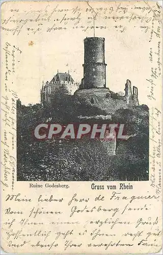 Cartes postales Ruine Godesberg Gruss vom Rhein