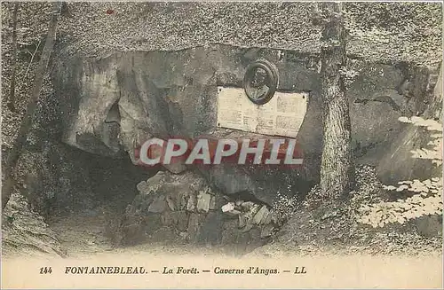 Ansichtskarte AK Fontainebleau La Foret Caverne d'Angas