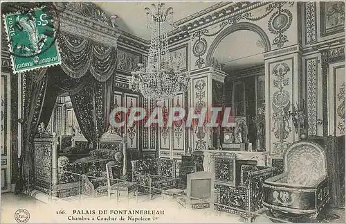 Ansichtskarte AK Palais de Fontainebleau Chambre a Coucher de Napoleon