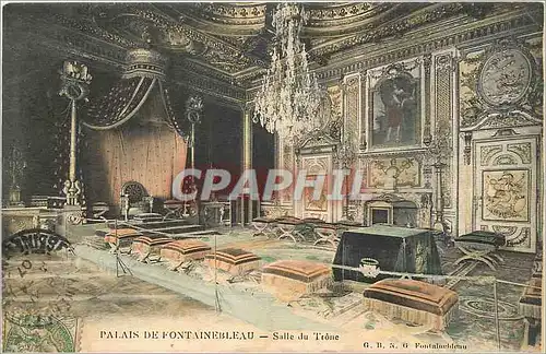 Cartes postales Palais de Fontainebleau Salle du Trone