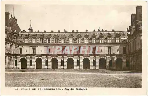 Ansichtskarte AK Palais de Fontainebleau Cour des Fontaines