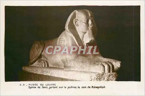 Ansichtskarte AK Musee du Louvre Sphinx de Tanis portant sur la poitrine le nom de Menephtah