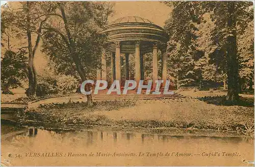 Cartes postales Versailles Hameau de Marie Antoinette Le Temple de l'Amour Cupid Temple